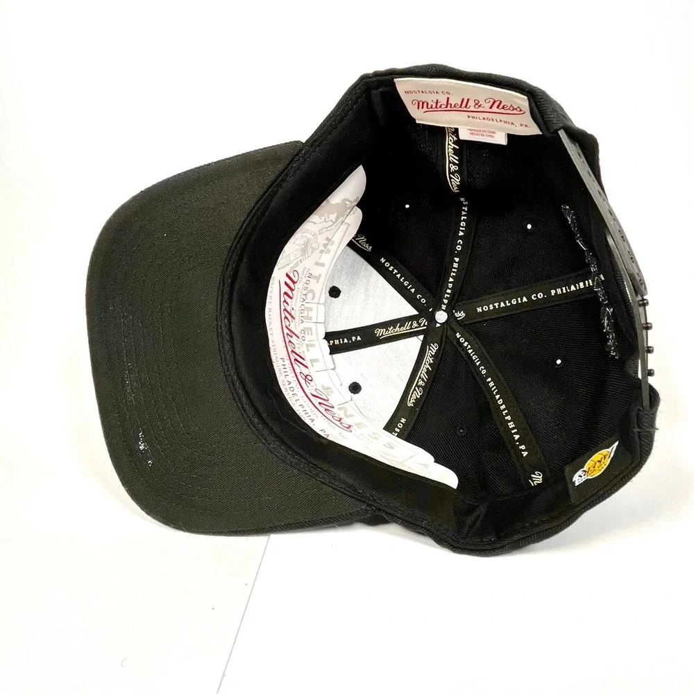 Mitchell & Ness Los Angeles Lakers Snapback Hat Black Purple Gold Crown Cap NBA